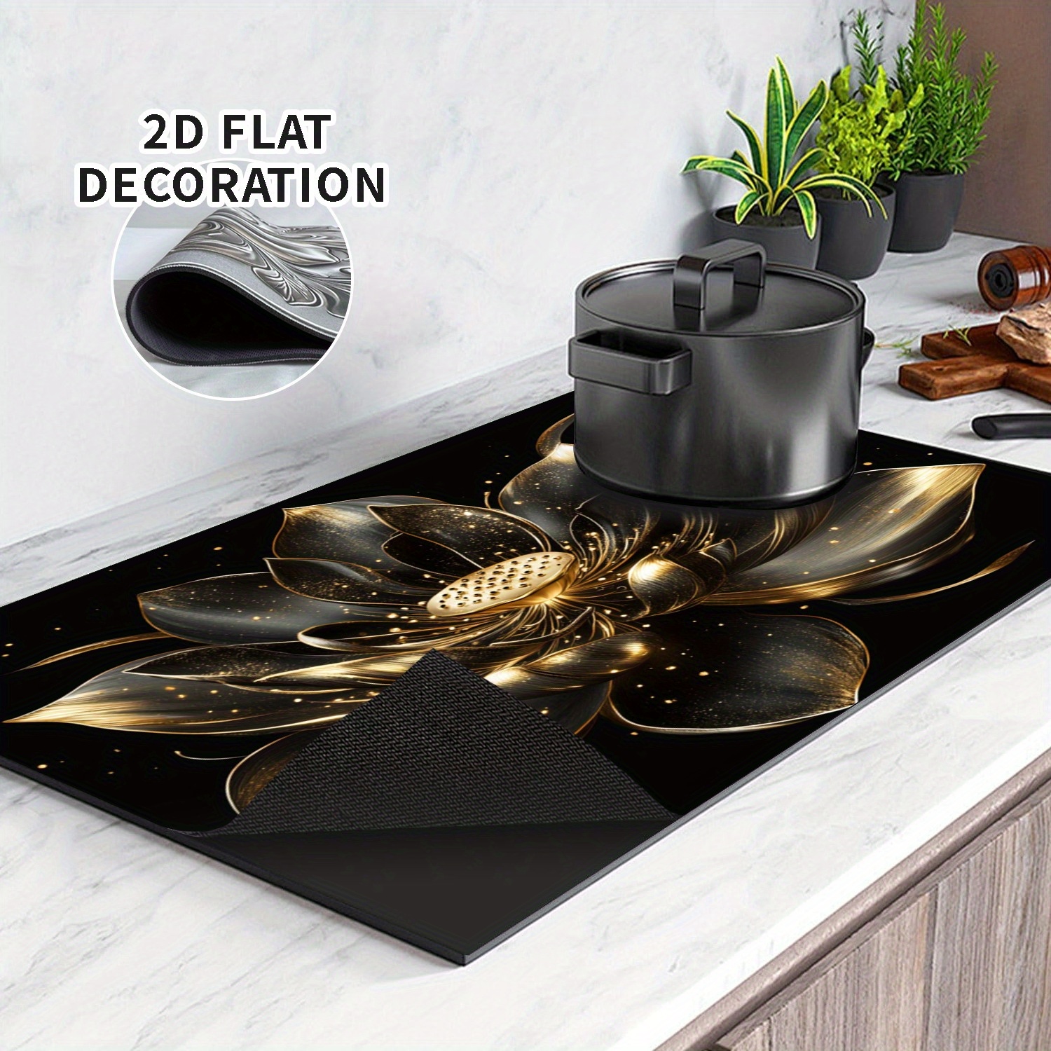 TEMU Built-in Stove Replacement Decorative Kit 2d Flat, Protective Cover - Used As A Stove And Washing Machine Cover, Provides Countertop Space For