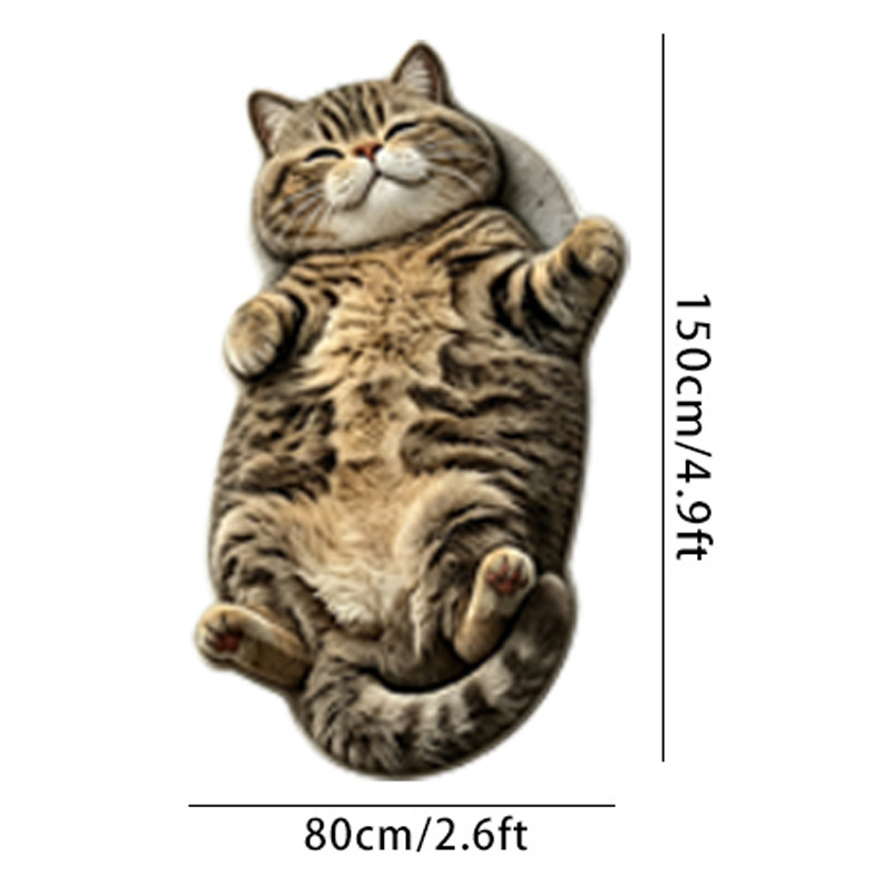 TEMU Velvet With A Dotted Plastic Anti-slip Backing, Thin Plush 2d Painting, Cute -shaped Irregular Rug, Stylish And Trendy Home Decor Living Room