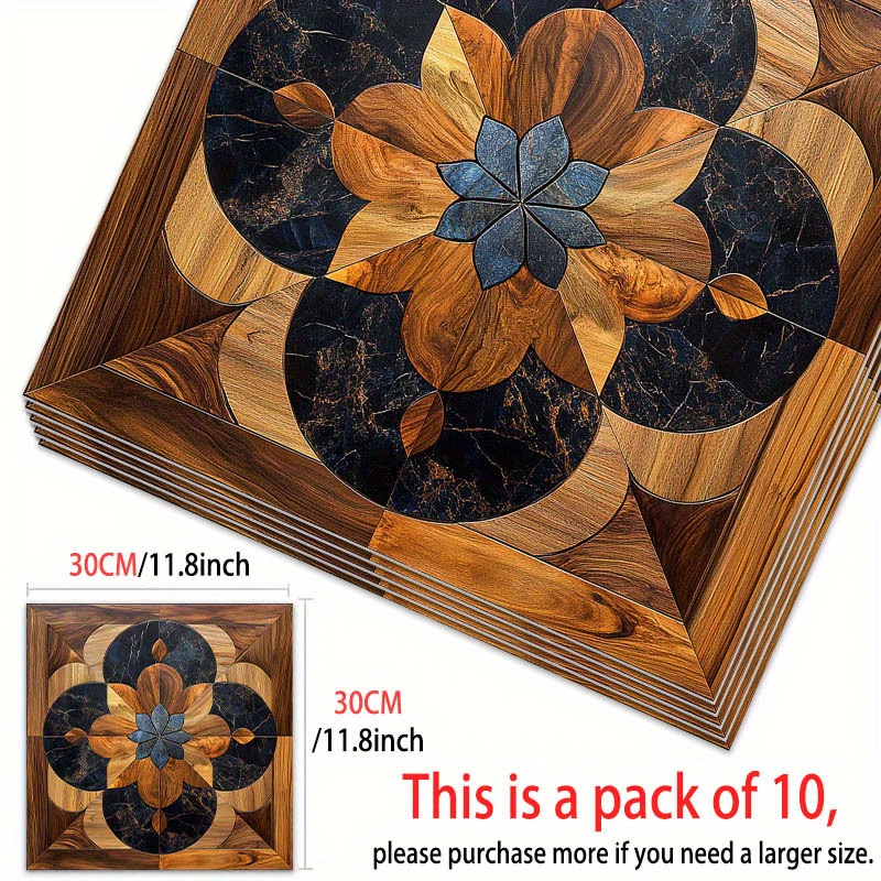 TEMU 10 pièces, autocollants de sol en PVC à motif simple et élégant, adaptés pour la décoration de sol , à coucher, et . Parfait pour créer une