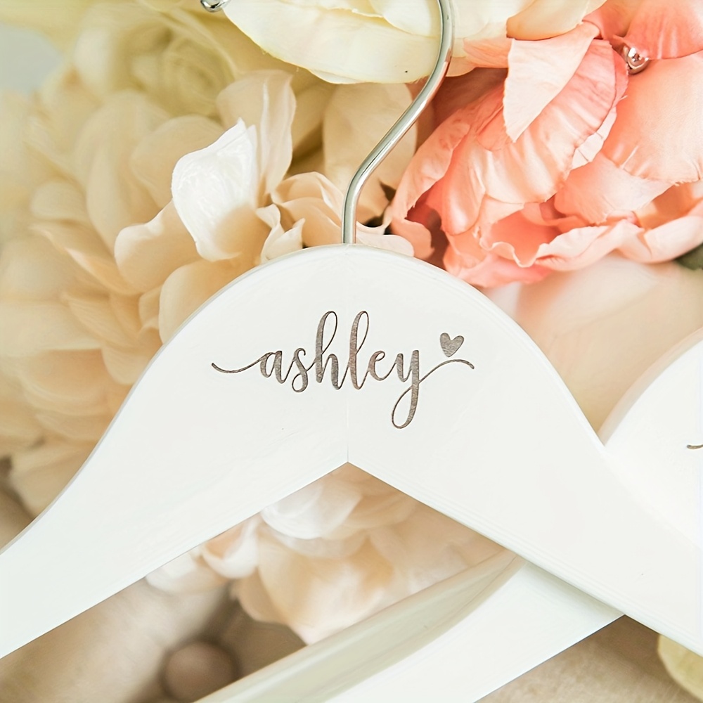 TEMU Custom Engraved Wooden Hangers With Personalized Name Customization, Bridal Wedding Dresses Or As Gifts For Groomsmen And Bridesmaids. An For