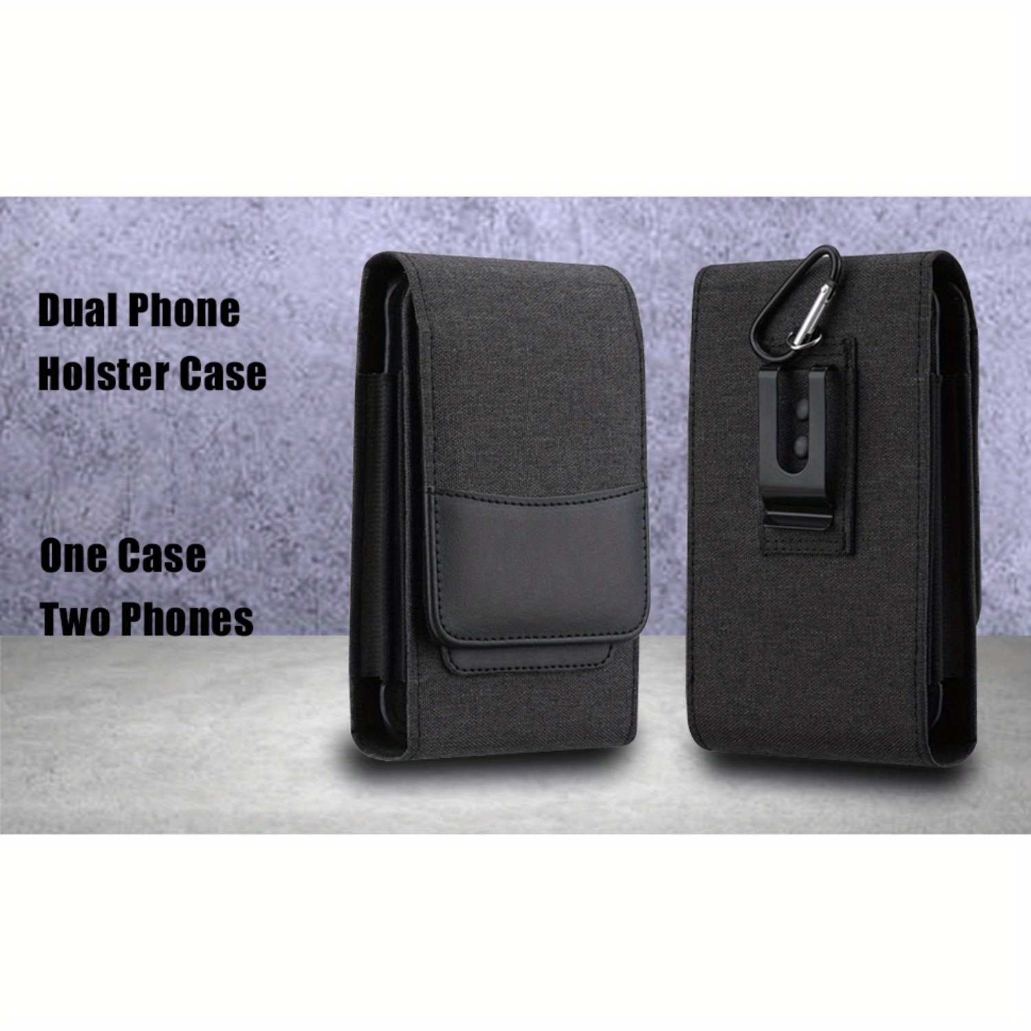 A * Designed for Two Phones, Featuring a Dual Phone Holster Pouch with a  Belt Clip And a Closure, Compatible with Iphone Models 16, 15, 14, 13, 12  Pro Max, Moto G15, Edge 50, Galaxy Note 20 Ultra, And ...