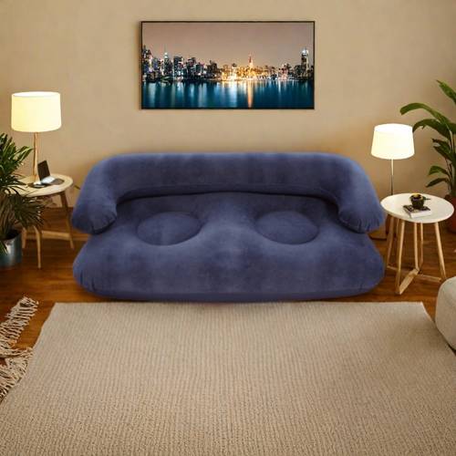 quick inflation and deflation easy inflatable sofa velvet resistant scratch resistant surface very suitable for guest rooms living rooms and storage and placement