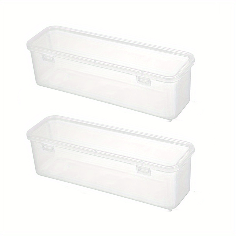 1pc/2pcs Refrigerator Storage Bins - Large Clear Plastic Food Storage Containers With Lids, Stackable Fridge Organizer Box For Fruits, Vegetables, Meats (, Sealable)