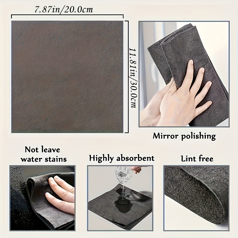 5 buc. Lavete din microfibră fără scame pentru curățarea sticlei, super absorbante, fără urme, lavete de curățare multifuncționale pentru curățarea geamurilor, blatului de bucătărie, oglinzii de baie, esențiale pentru curățenia casei, cadouri esențiale de Ziua Mamei, cadouri esențiale de Ziua Tatălui