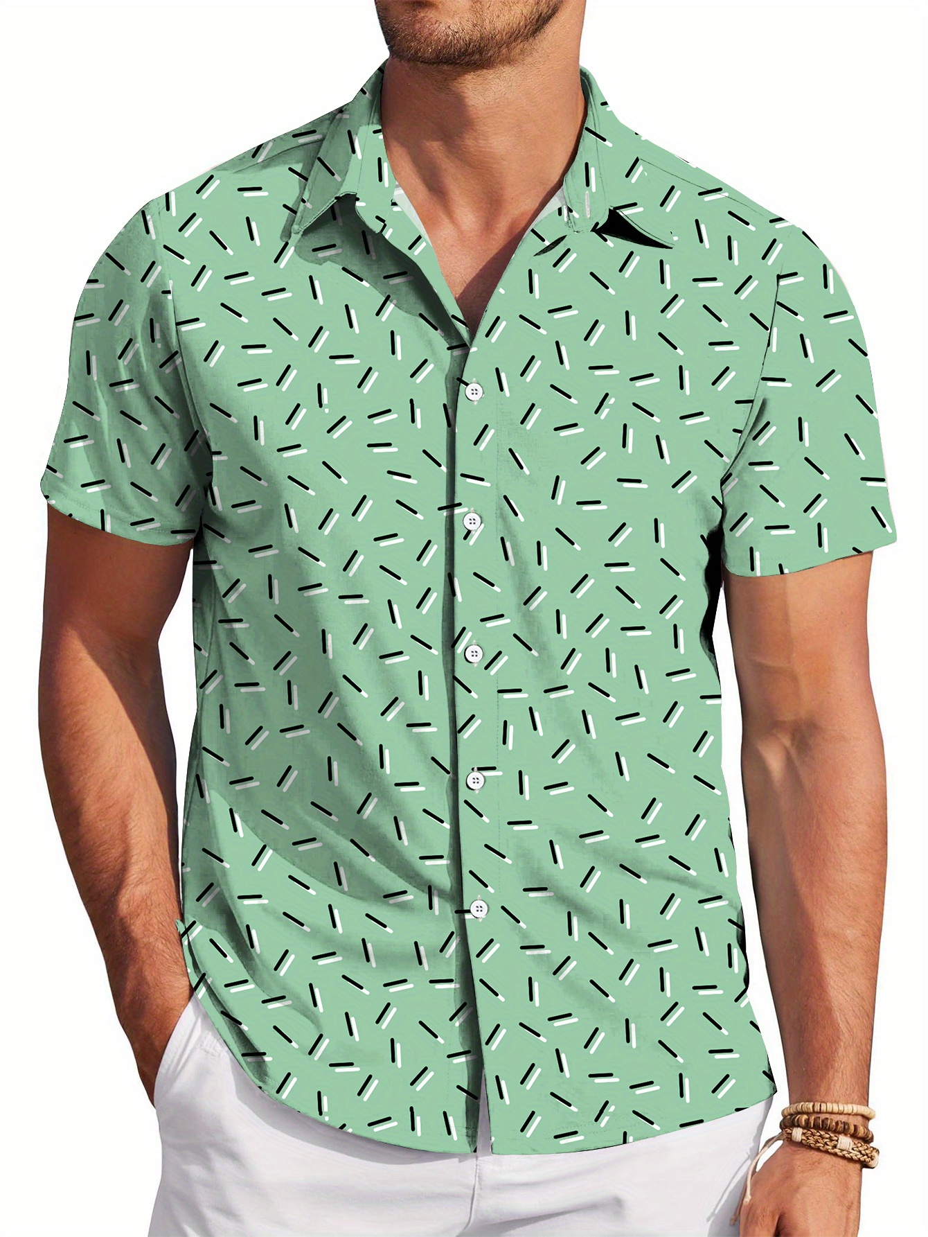 mint green dress shirts for men Mint Linen Look Shirt for Men main image 0