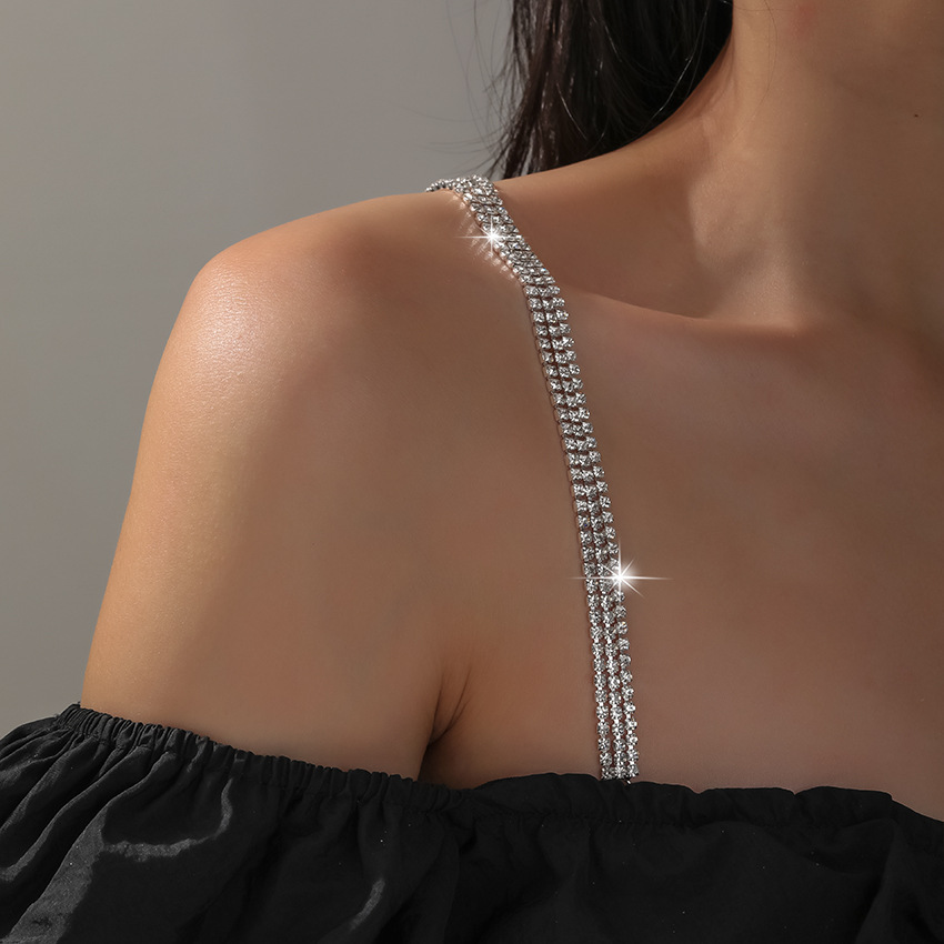 a pair of fashionable invisible shoulder bra shoulder strap dress wedding  diamond bra underwear shoulder strap one shoulder transparent sling female  suitable for any season to send friends gifts with many types