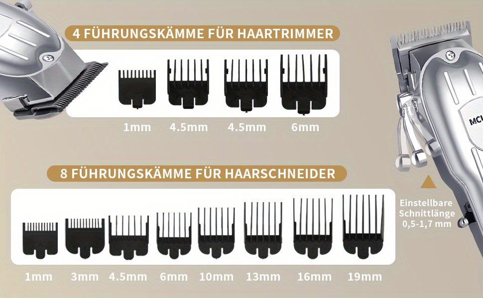 2 en 1 Professionnel Tondeuses à Cheveux pour Hommes, Tondeuse à Poils de Corps Multifonctionnelle pour l'Épilation & Combo de Tondeuse à Poils à Zéro Gap avec Lame en T, Ensemble de Tondeuses à Cheveux sans Fil avec Affichage LED, Cadeau de Vacances Cadeau de la Fête des Pères