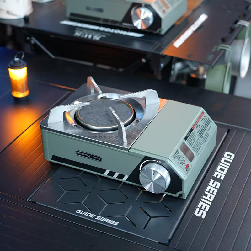 TEMU Infrared Windproof Cassette Stove Outdoor Picnic Portable Camping Stove Household Protective -saving Stove