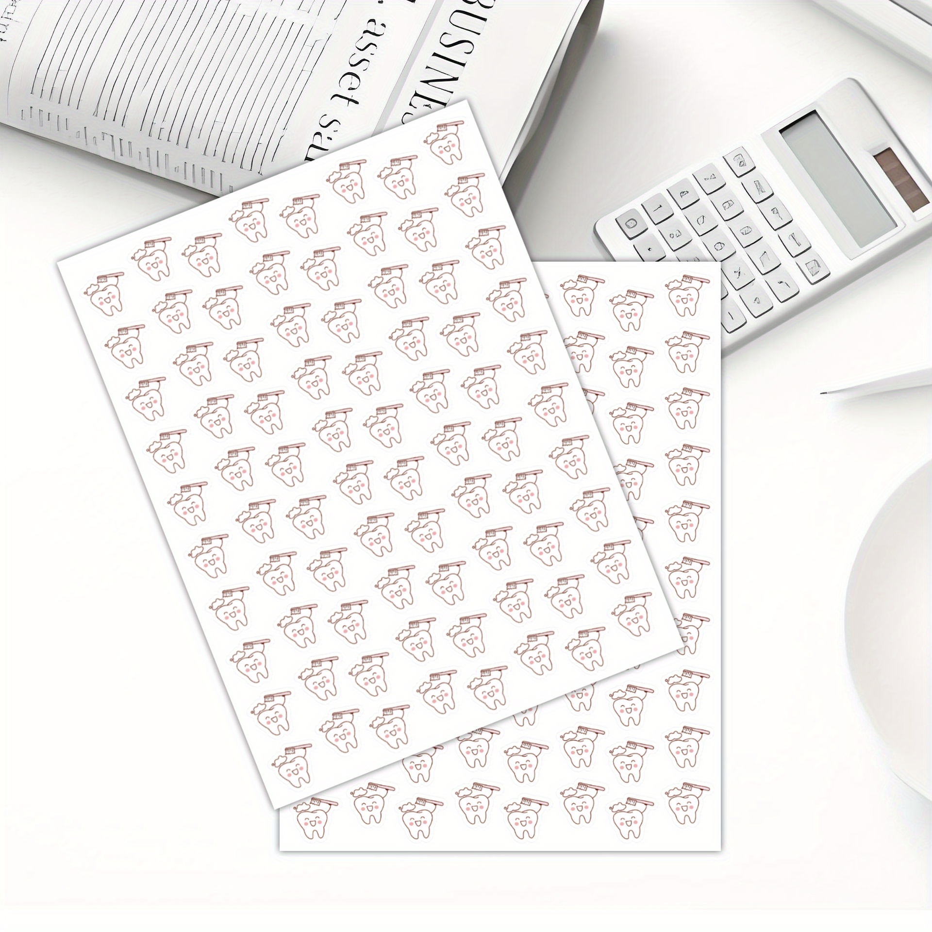2 Sheets 160 Stickers, Teeth Dentist Planning Stickers, Monthly Stickers, Cute Dental Mouth Stickers, Suitable For Teeth Sticker Rewards Decoration, Encouragement, Tooth Stickers