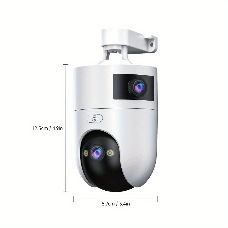 [JOOAN] 360° Panoramic Dual-Lens Camera | No-Dead-Angle Dual-Lens Shooting And 1296P Full HD Picture | Electronic Fence And Sound Detection with Automatic Tracking | Day And Night Full-Color with 5G Dual-Band Wifi Connectivity | AP Hotspot Offline M