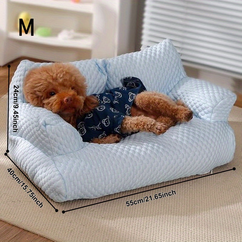 ice   fiber fabric cooling pet bed breathable washable dog sofa bed summer   ice   fiber fabric bed for cats and dogs suitable for small medium large cats and dogs Product details 7