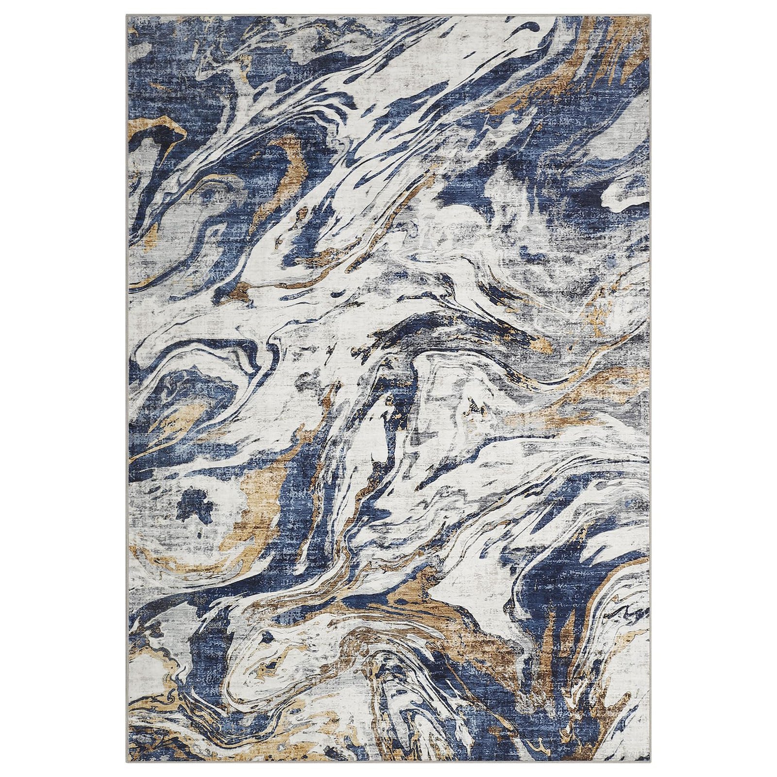 Image of Abstract Oriental Area Rug Suitable For - Vintage Modern Persian Carpet With Non-slip Backing, Machine Washable Washable, Soft Pile Suitable For, Jumbo Sizes