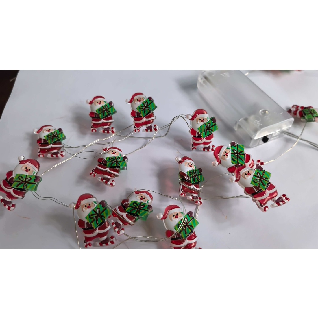 TEMU 20-light Santa String Lights Suitable For Christmas Tree, Mantel, Window & Decorations - -free Fairy Lights With, Battery Operated (aa Required,