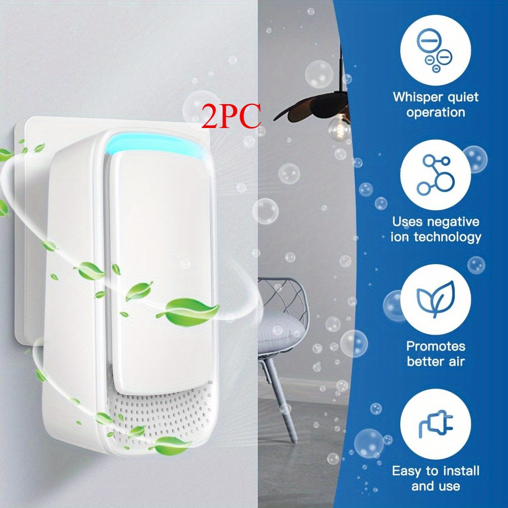 TEMU 2/ 4/ 6pcs Plug-in For Home-portable Air Cleaner, Filterless And Silent Odor For , Gym- Space 24/ / 0 Maintenance (ideal Gift)