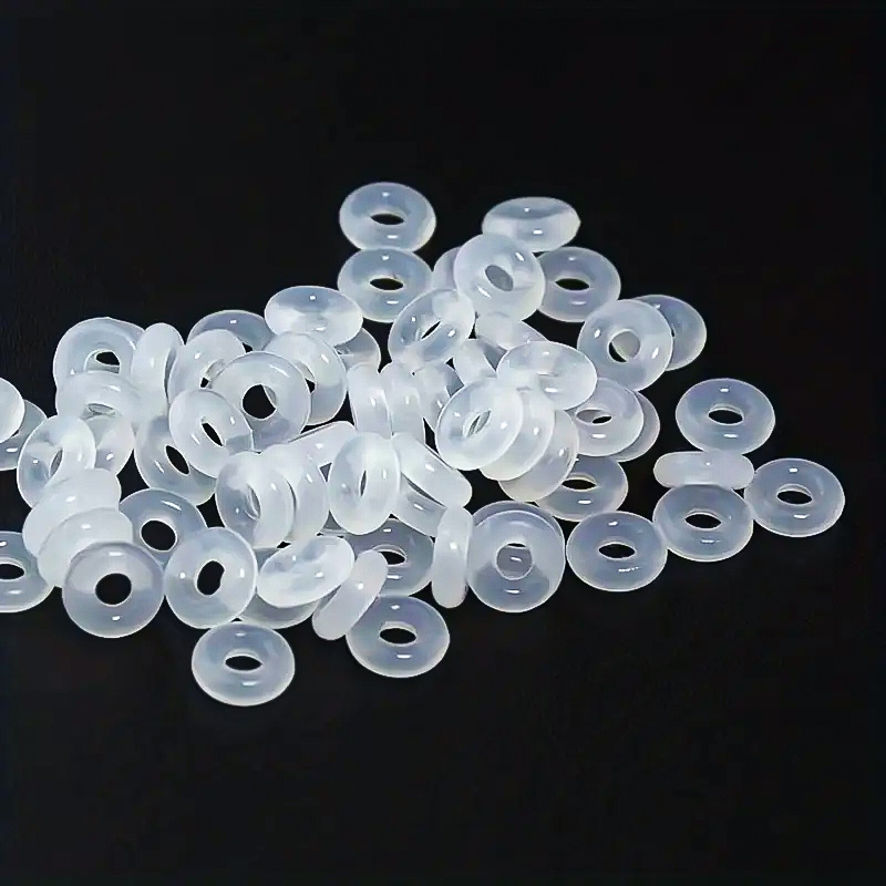 

50//200pcs Beads Stopper Spacer, Rubber Spacer Beads Rings Antiskid Silicone Rings Rubber Spacer Beads Rings For Bracelet Necklace Making Accessories, 2mmx6mm