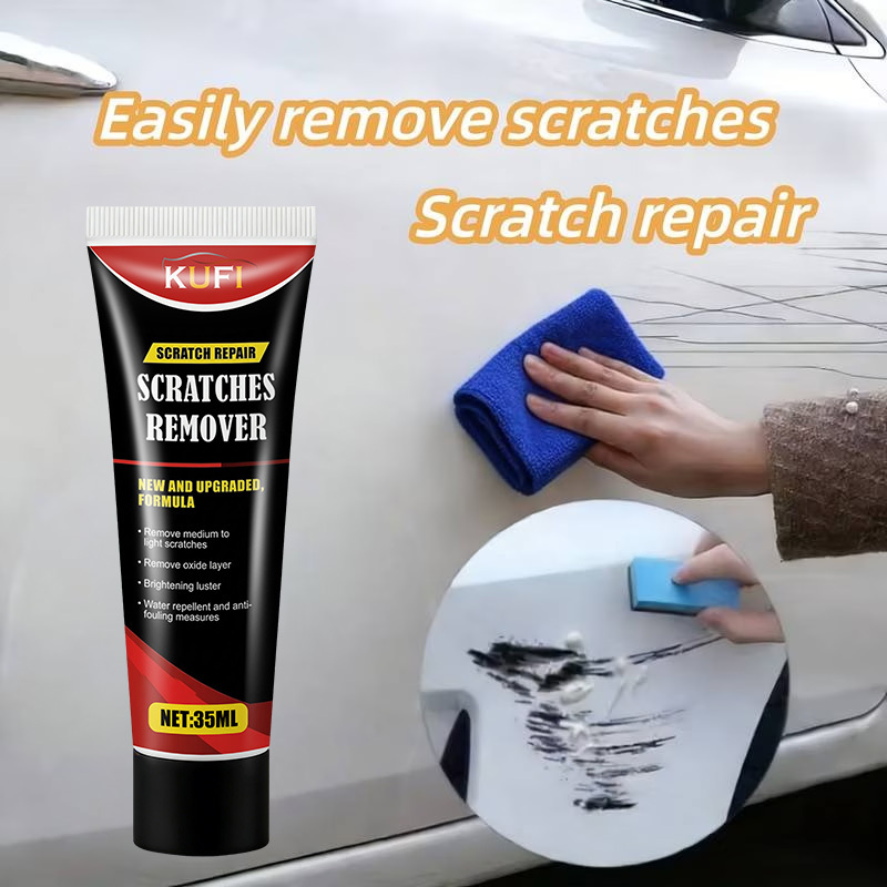 car scratch remover with polishing cloth repairing   scratches on bumpers stone chips etc suitable for all common car paint colors