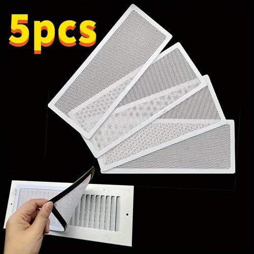 5pcs white magnetic vent covers universal floor wall ceiling air vent filters dust proof hvac grille protectors with fits standard vent sizes thanksgiving christmas