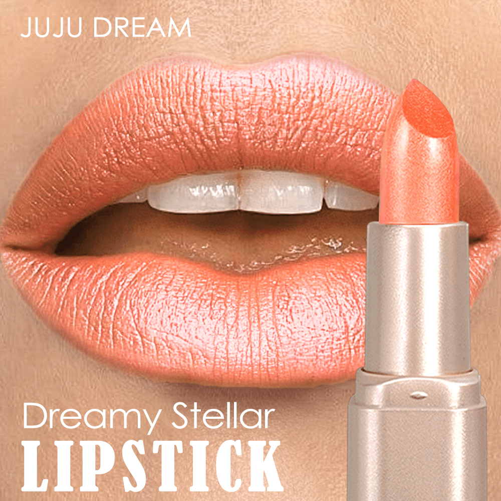 Image of Coral Shimmer Glitter Lipstick, Waterproof Non-fading Shimmery Lip Color For Daily And Party Makeup High Long-wearing Lipstick Sparkling Lipstick Makeup
