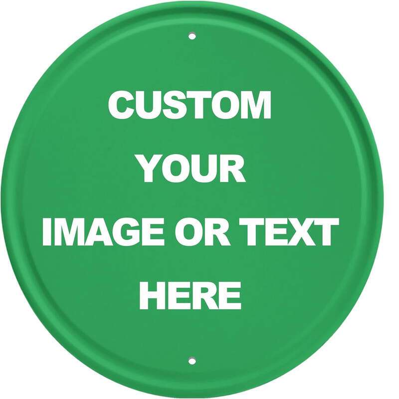 

Metal Personalized Signs Outdoor Round 12"x12"custom Tin Customized Street With Text Message Photo Image - Tinplate Sign