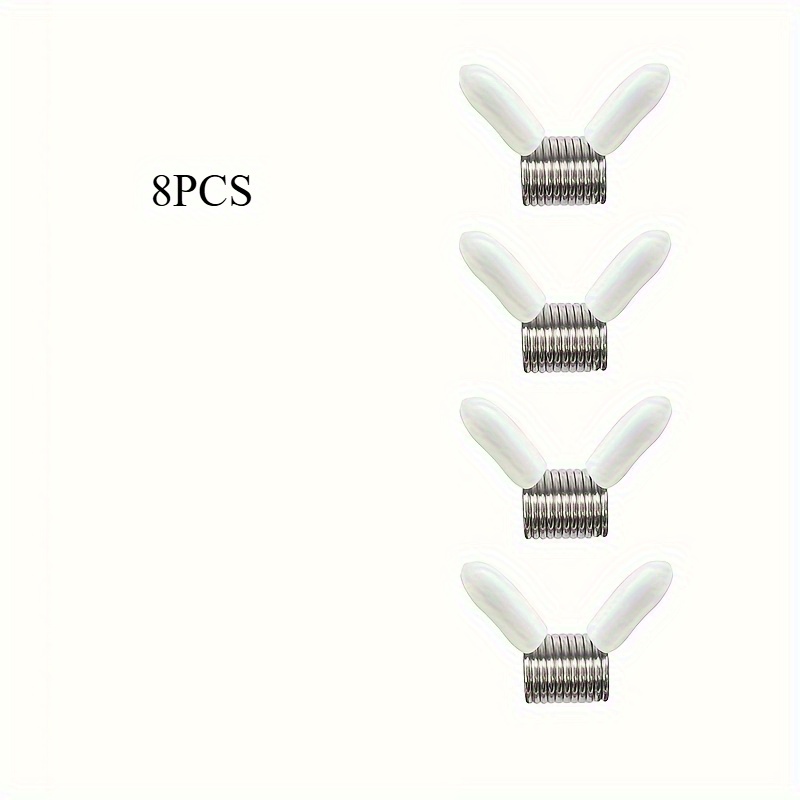 Image of Set Of 8 Stainless Steel Spring Clips For Beading - Tools For Making Jewelry, Designed To Hold Wires For Crafting And Sewing.