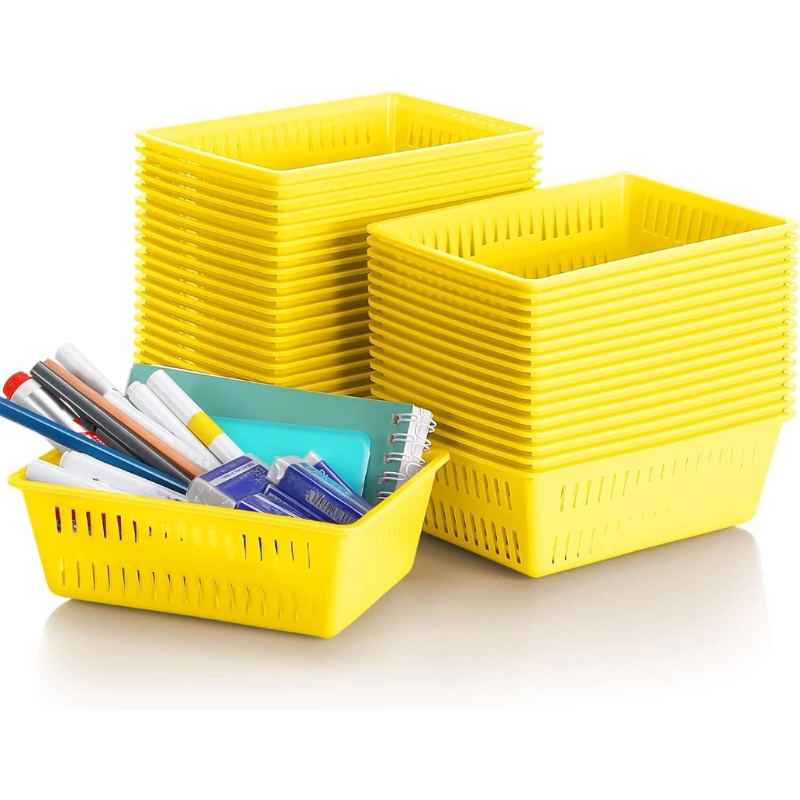 48pcs Plastic Storage Baskets for Organizing Supplies