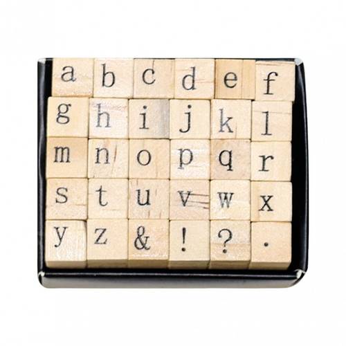 imagen del artículo sellos de madera con - adecuados para diarios de bricolaje, álbumes de recortes e invitaciones - juego de sellos de madera con alfabeto en mayúsculas y minúsculas, compatible con tarjetas, planificadores, manualidades