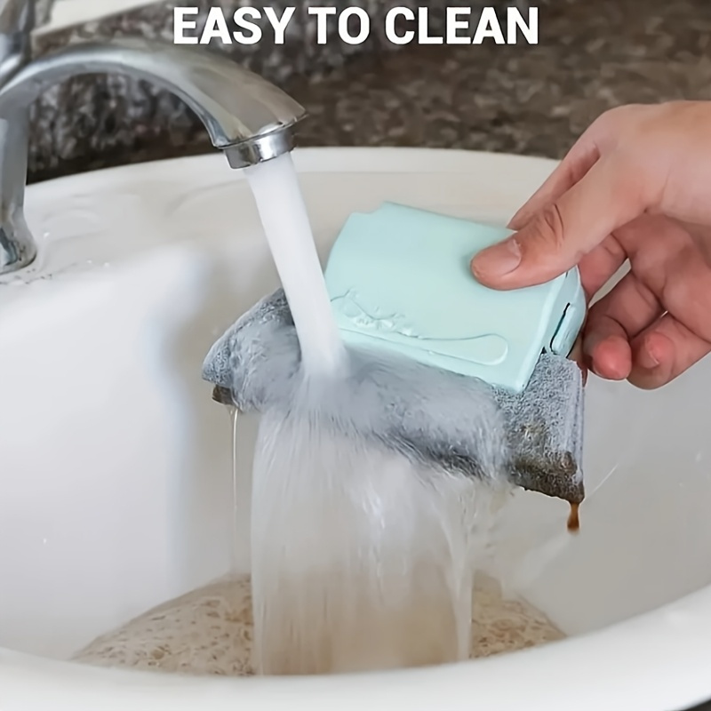 5pcs multi component window cleaning kit with plastic handle   1 sill brush and 4 reusable sponge pads suitable for indoor and outdoor use ideal for living room bedroom bathroom and kitchen essential indoor cleaning tool reusable cleaning tools plastic handle brush window cleaning accessories
