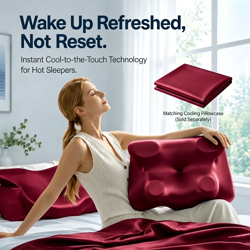 TEMU de almohada ergonómica y refrescante , forma de con tejido al , transpirable y cómoda, diseño con cremallera para fácil remoción y , se a todas