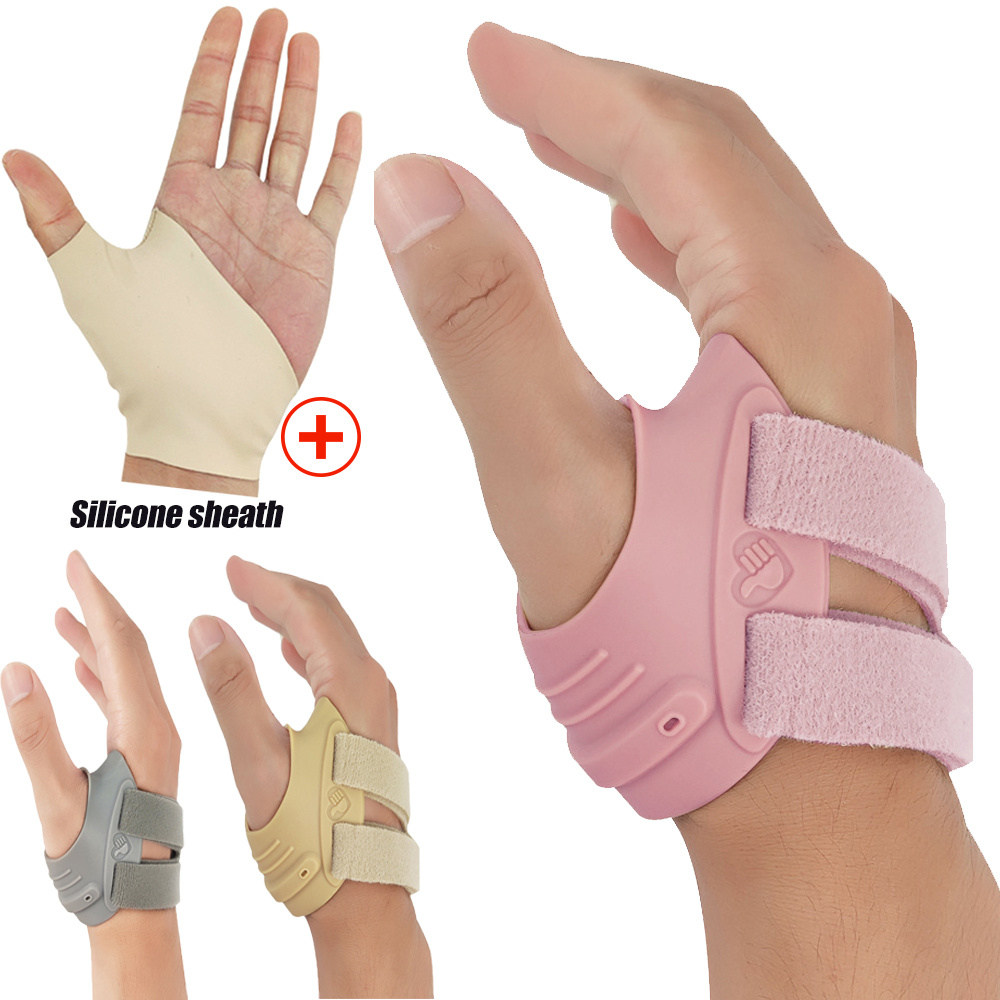1pc thumb support brace tpe nylon iron silicone stabilizer thumb support with thumb sleeve
