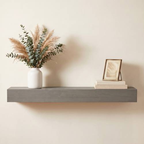 60 Fireplace Mantel Fir Wood Wall-Mounted And Floating Shelf for Home Decor with Flat Surface