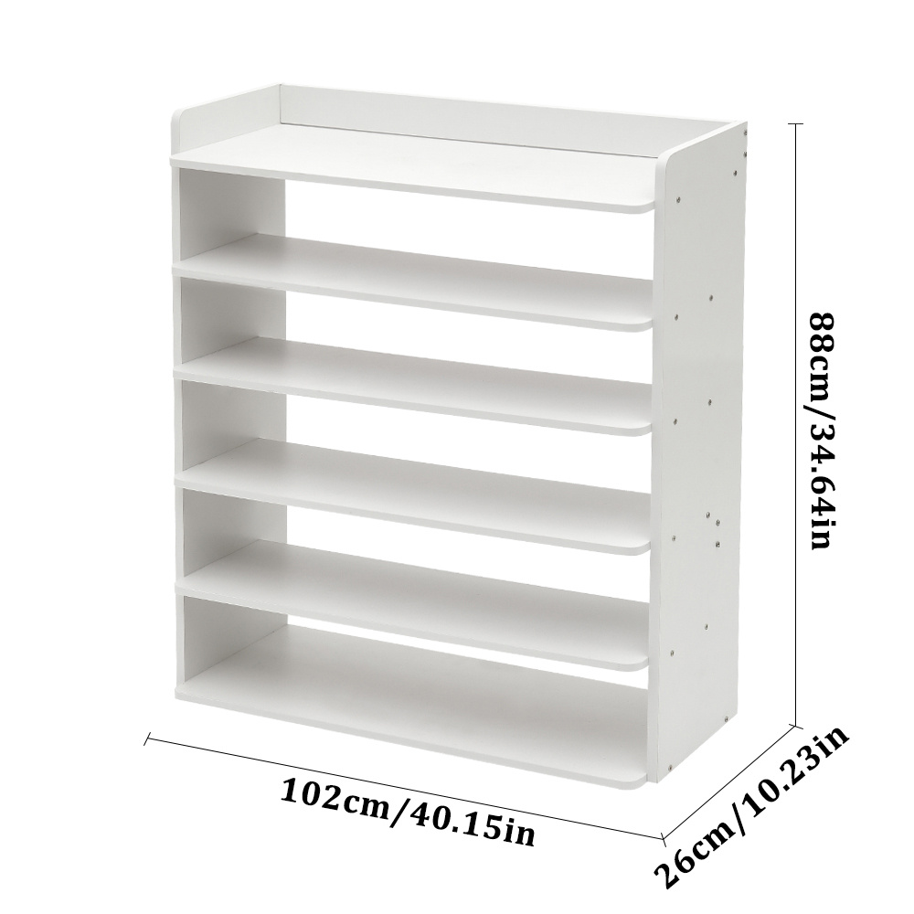 TEMU Large Capacity White Wooden Shoe Racks Storage Shoe Cupboard For Hallway Free Standing Shoe Shelves Organiser Space Saving Shoe Racks Stand