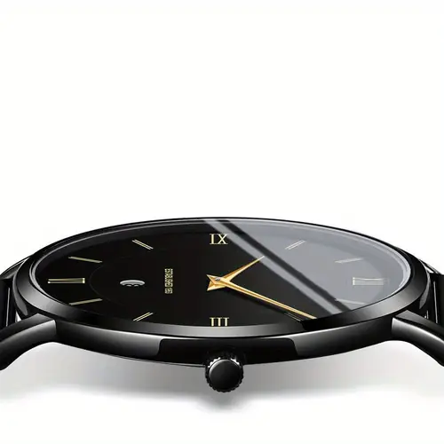 mens automatic mechanical watch high quality with night light date week display roman minimalist black dial for casual formal wear date roman watch luxury watch