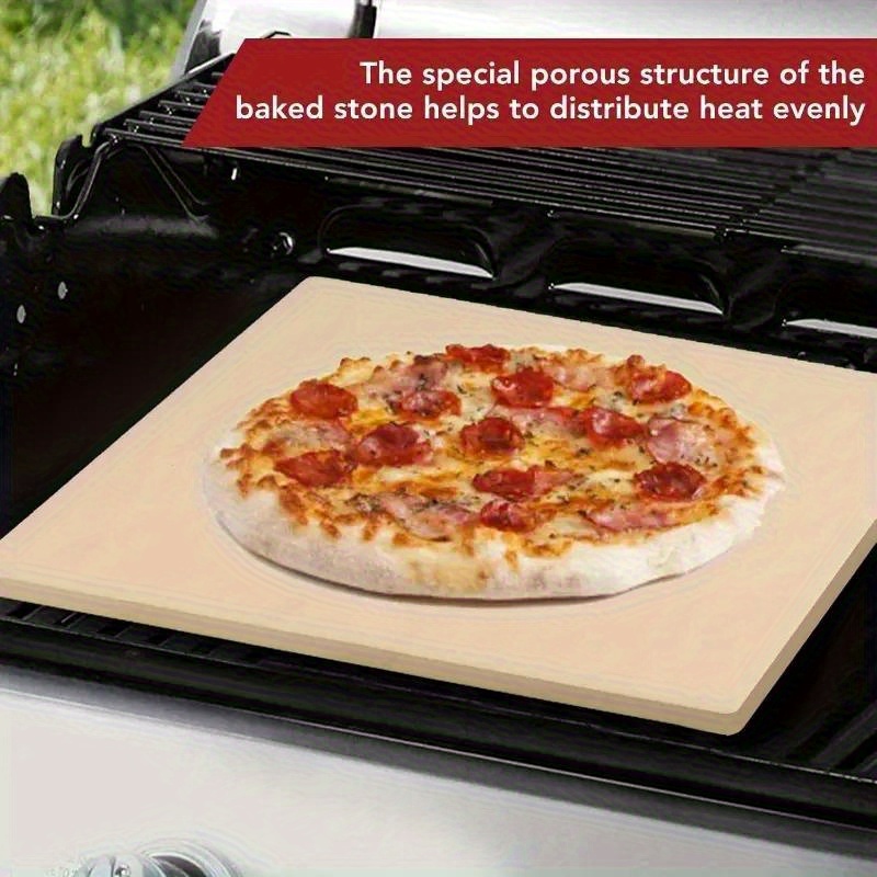 TEMU Large Heavy-duty Cordierite Pizza Stone Baking & Grill Stone - 1400Â°f Heat Resistant, Heat Distribution For Perfect , Pans-free Cooking, Durable