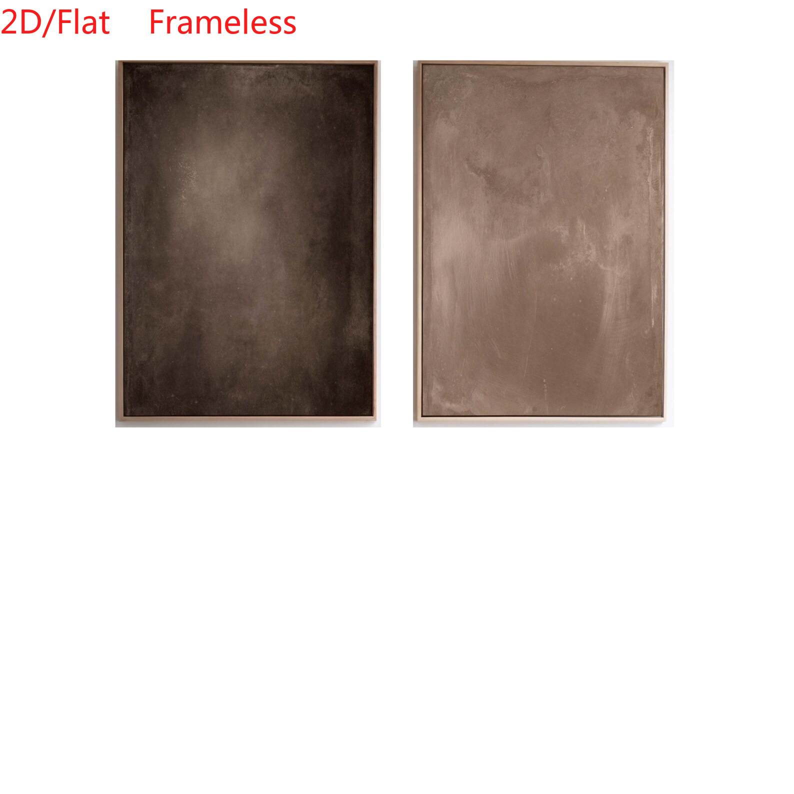 TEMU 2D Flat, 2D Flat, 2D/Flat 2er-Set Dunkelbraunes Leinwand Wandkunst Set, Große neutrale Wandkunst, Minimalistische abstrakte moderne Wohnzimmer
