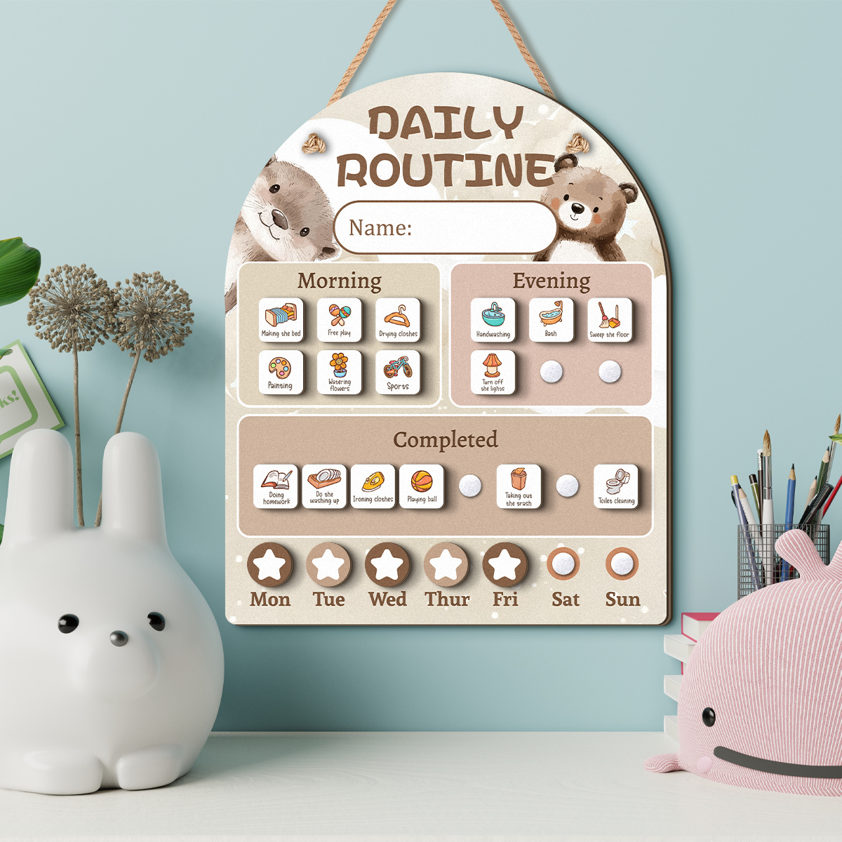 TEMU de tâches pour élèves sur le thème des animaux, Panneaux décoratifs, des responsabilités quotidiennes, Agenda , Organisateur pour l'enseignement