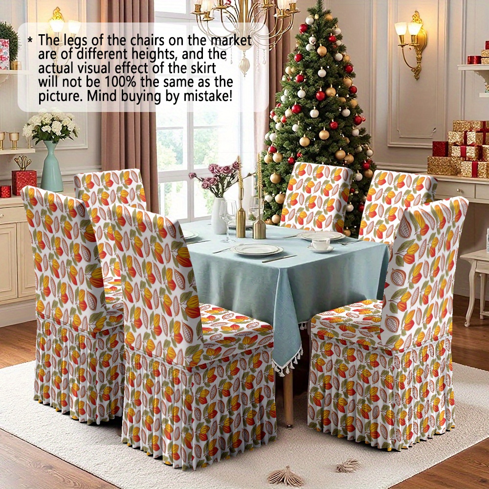 chair covers dining room stretch chair slipcovers skirt Temu