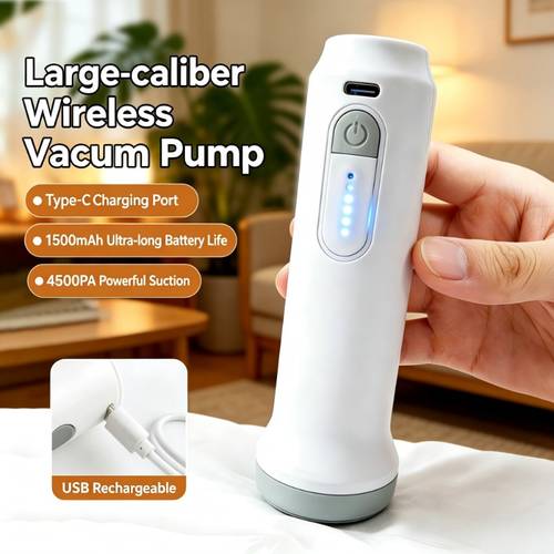 portable vacuum compression pump rechargeable wireless suction pump lightweight for travel bags storage not included