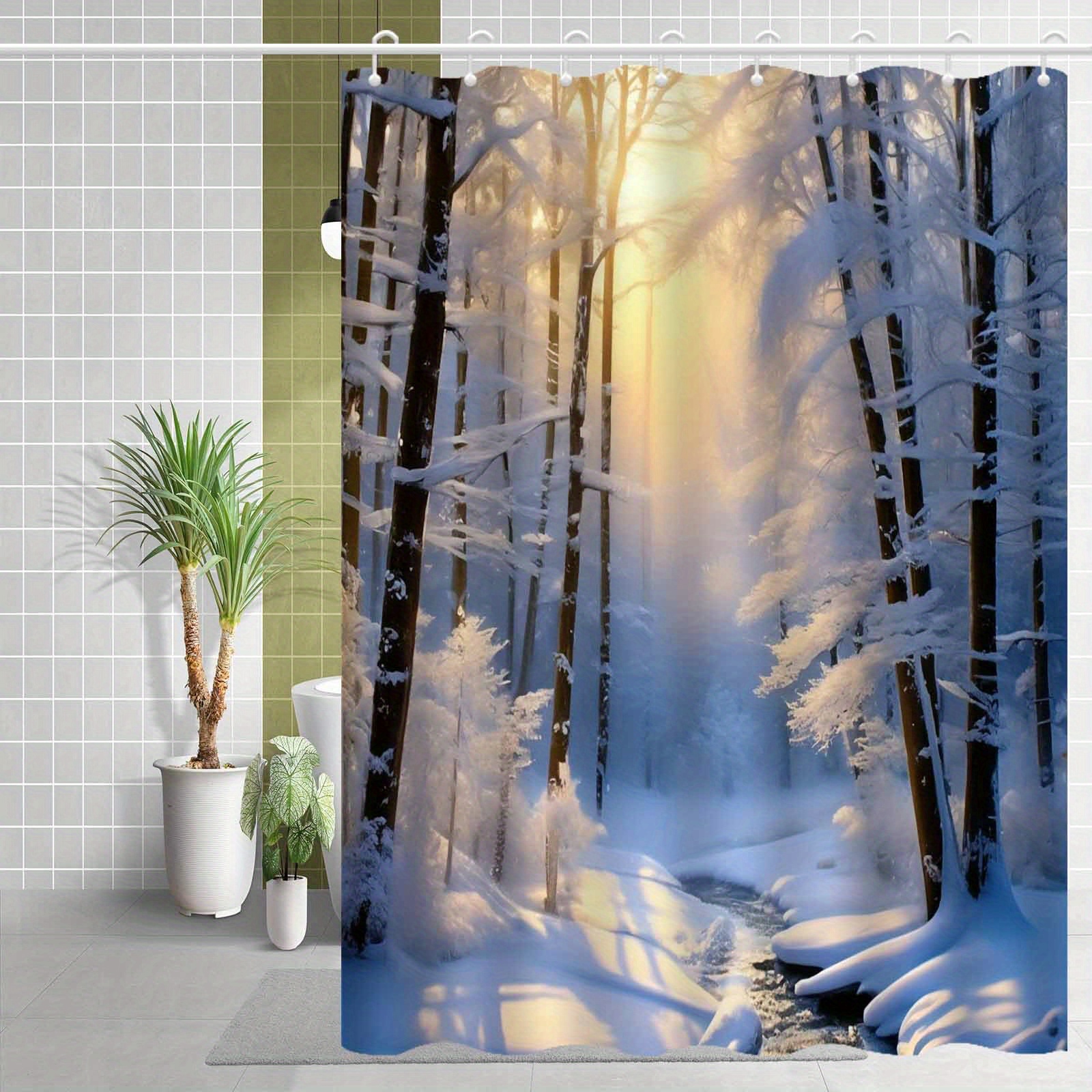 

Shower Curtain - & , Includes , Washable Bathroom Decor