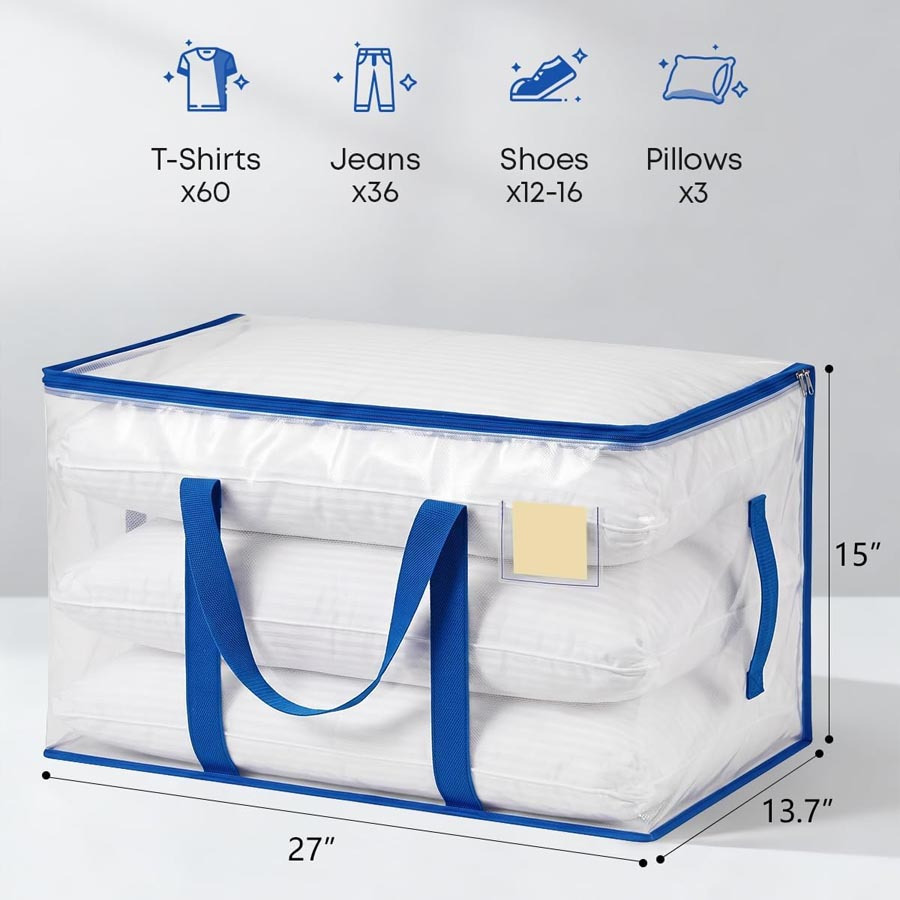 TEMU Sacs de Déménagement Extra Larges Robustes, Sacs de Rangement Haut de Gamme avec Fermetures Éclair Durables, Poignées Renforcées, Fournitures de