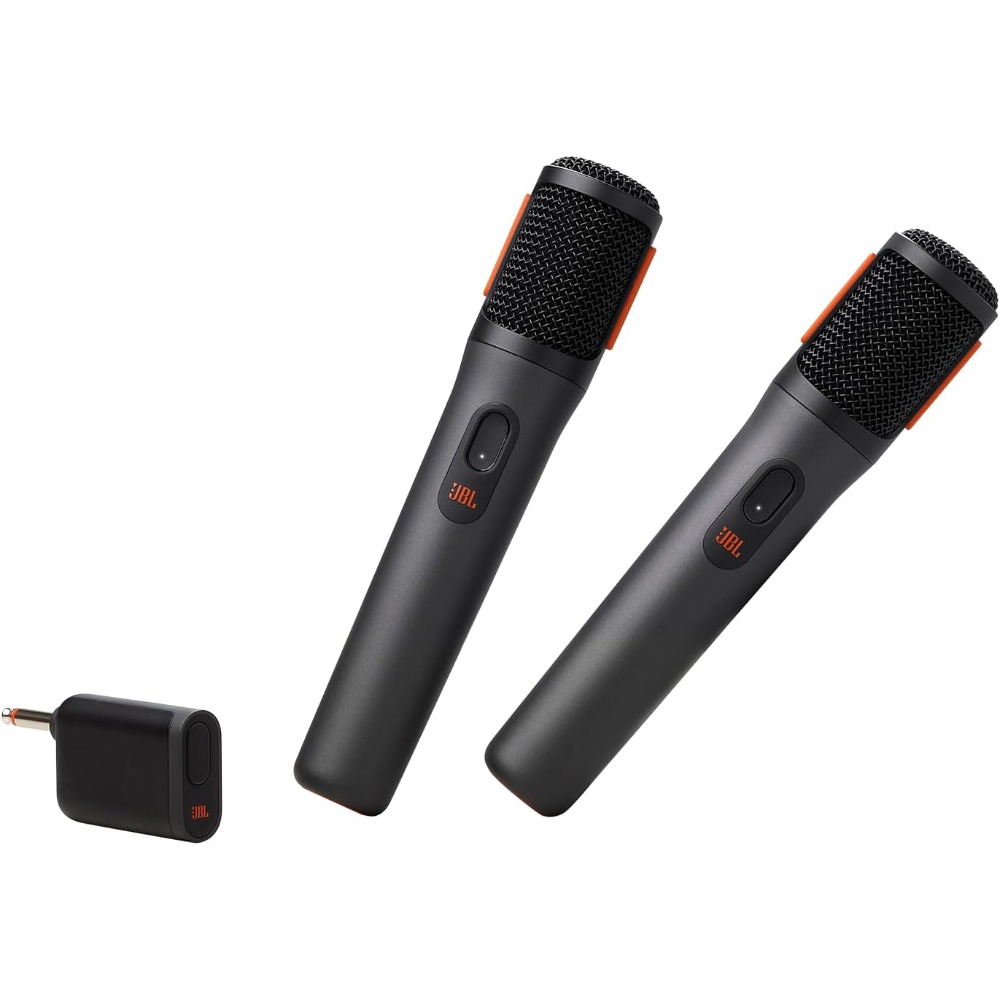 JBL Partybox Wireless Mic - 2X Digital Wireless Microphones, Rechargeable Battery (20Hrs - 700Mah), Clear Voice, Crisp Sound, Stable 2.4Ghz Connection, Compatible with All Partybox Speakers (Black)