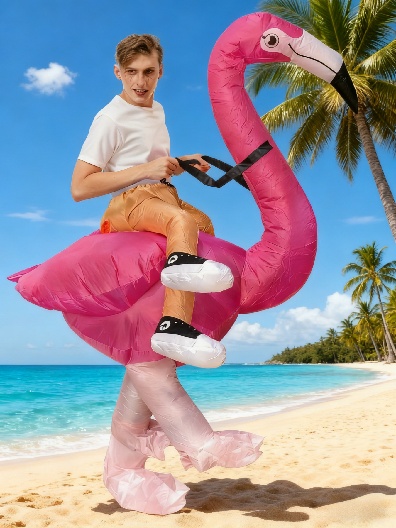 Funny Flamingo Inflatable Costume for Halloween & Christmas
