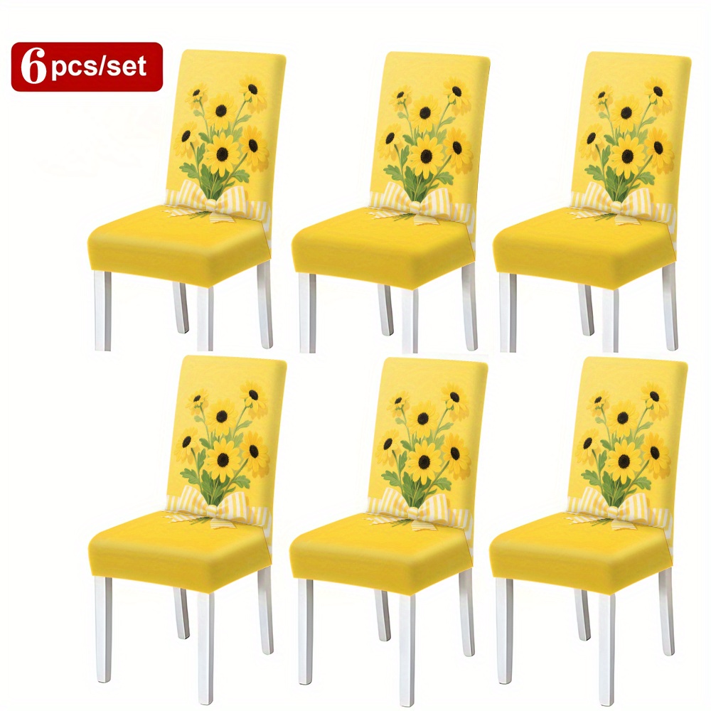 TEMU Elastic Chair Cushion, High-end Fashion Printed Chair Cover, High-elastic Fabric Universal Chair Cover, Suitable For Restaurant Dining Chair