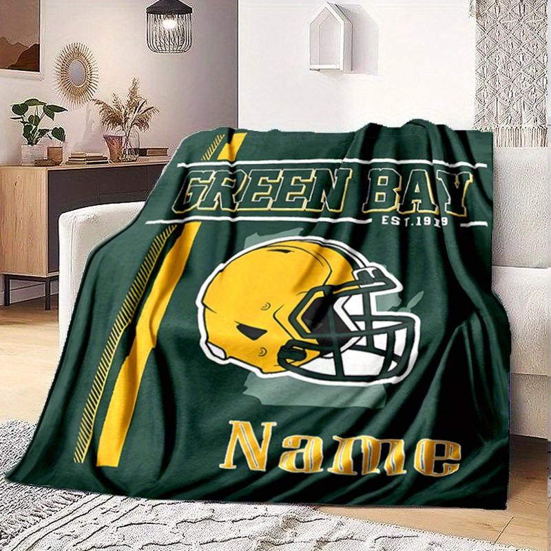 TEMU Personalized Theme Flannel Blanket - Soft And Warm, Perfect For , Camping, And Travel _ Custom Name Option _ Ideal Christmas Gift For , Festive Holiday Decor