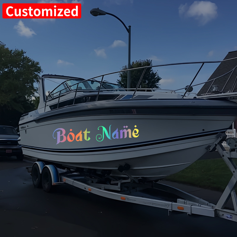 Personalized Boat Name/Text Engravable Ship Sticker
