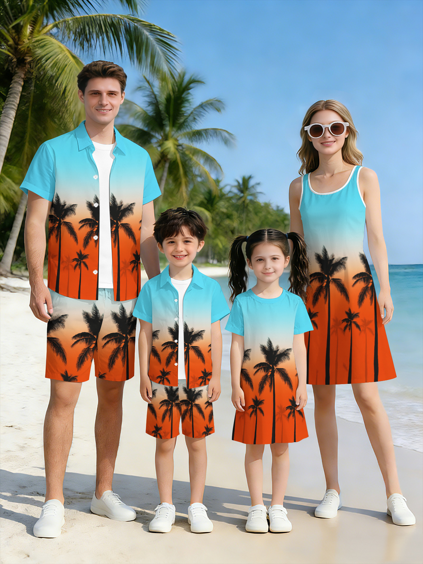 matching beach outfits for family - Cyprus