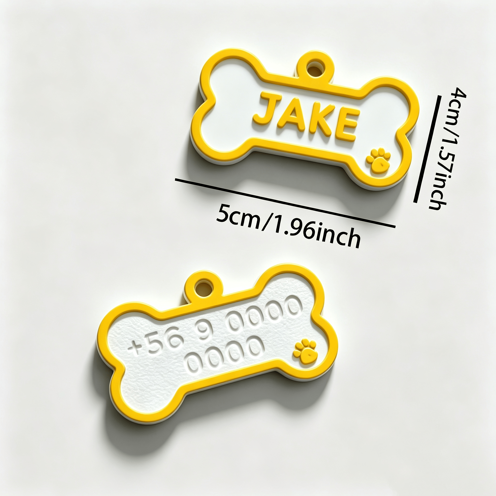 personalized bone-shaped dog tag, customizable engraved pet id tag, including name and phone number, anti-loss name tag, suitable for   collars Product details 3