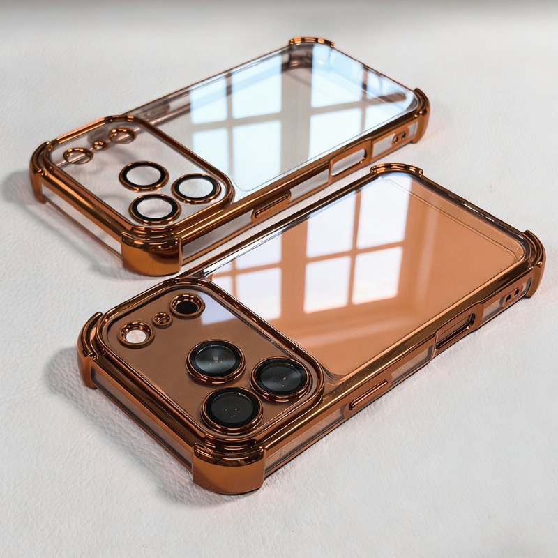 phone case luxury transparent buffer impact shockproof phone case compatible with iphone 17  16  13  13   17pro   shockproof camera lens protection and soft bumper hard back cover for men women clear cover