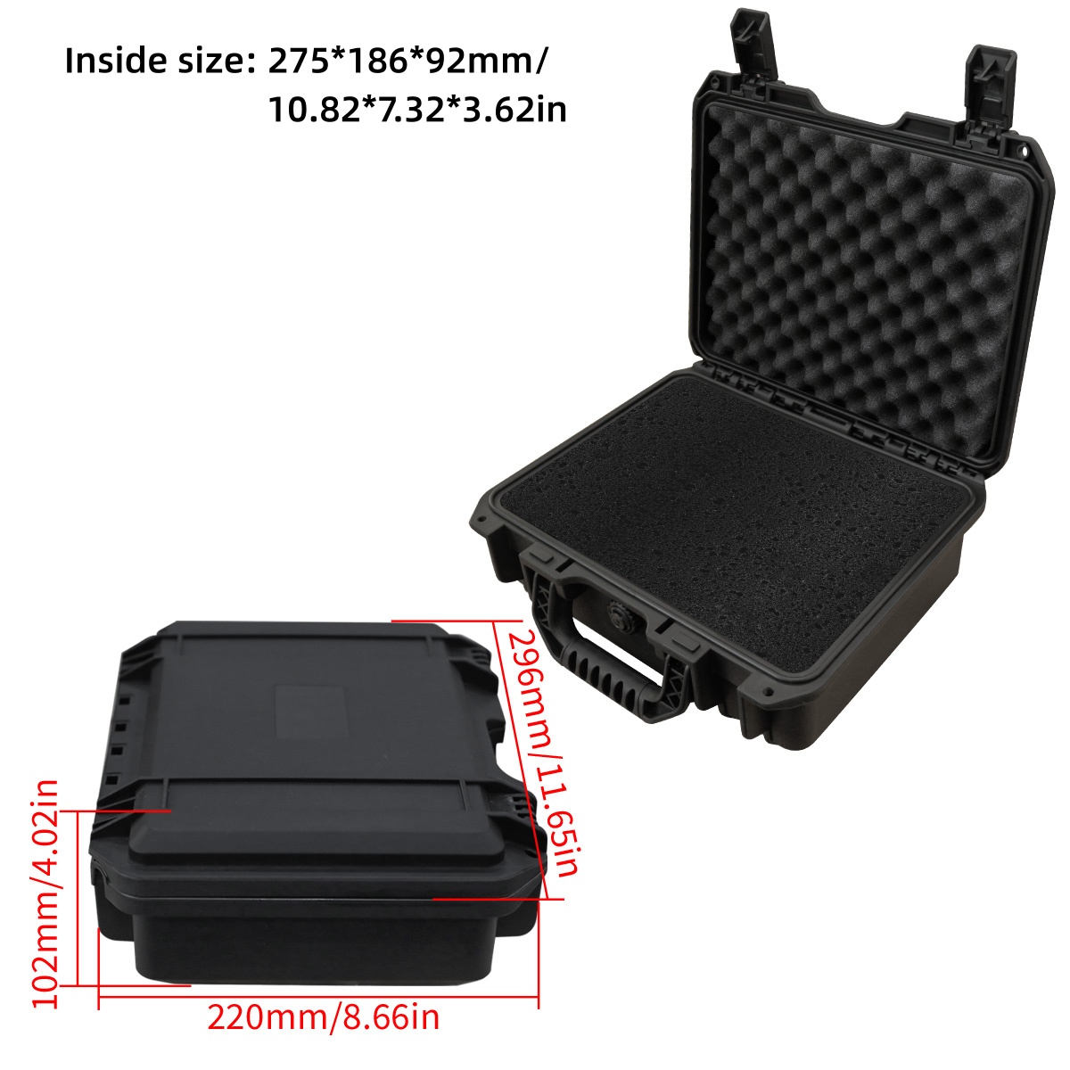 TEMU 1pc Boîtier rigide de protection portable toutes , étui à caméra avec mousse, pour équipement de caméra de drone
