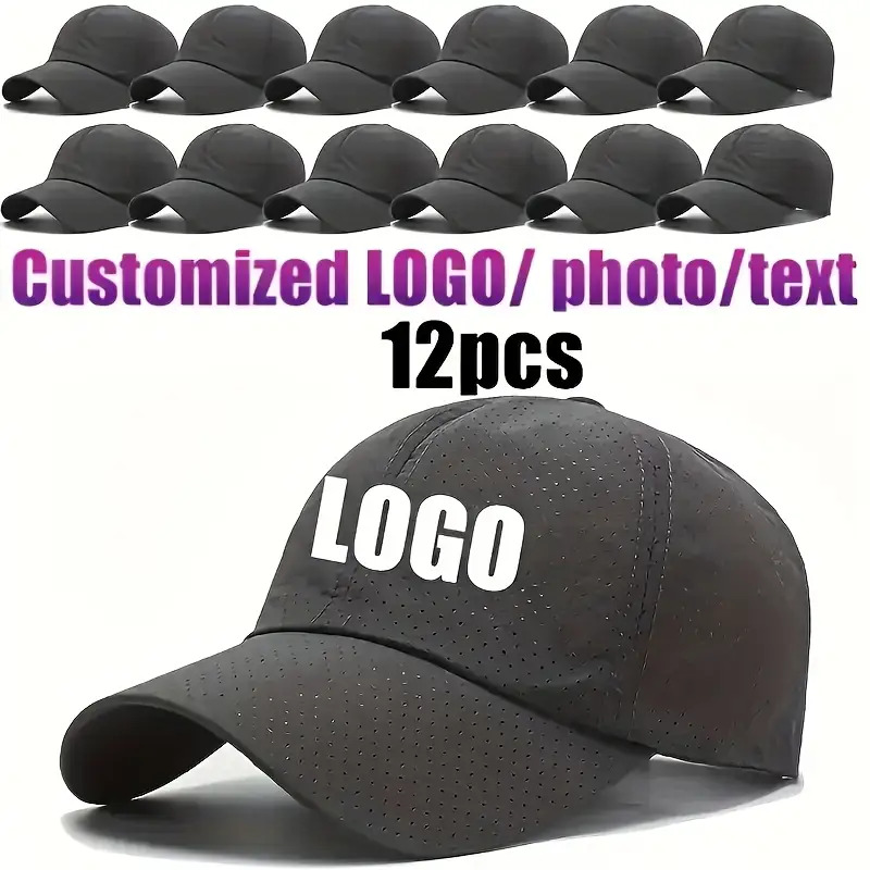 12 Custom Baseball Caps with Personalisation Options