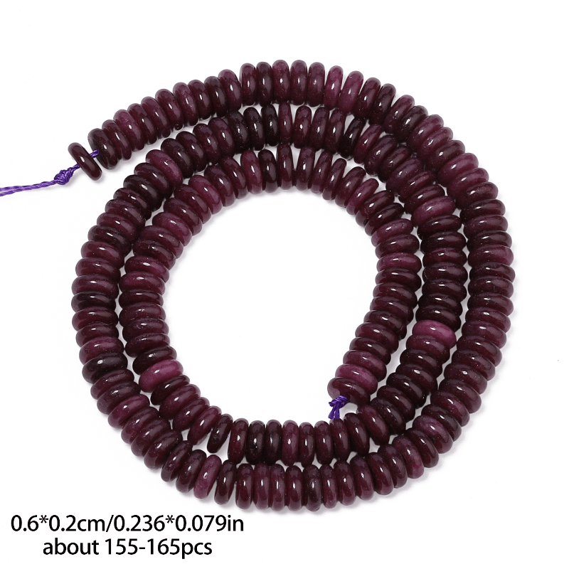 TEMU Assortiment de 155 à 165 perles en naturelle de 6×2 mm, perles rondelles d'espacement de boulier en , pour la fabrication de bijoux DIY à